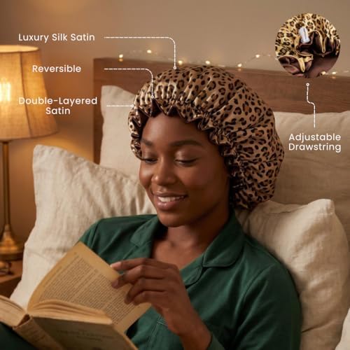 Silk Satin Hair Bonnet for Sleeping Reversible - Image 3