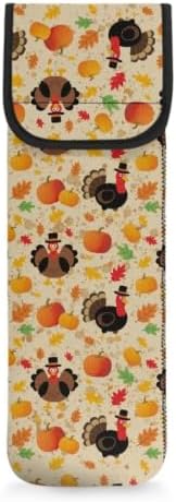 Flashideas Yellow Thanksgiving Turkey Curling Iron Holder Heat Resistant Neoprene Curling Iron Cover Bag with Pocket Curling Iron Organizers and Storage for Hair Straightener, Curling Iron, Flat Iron by Flashideas