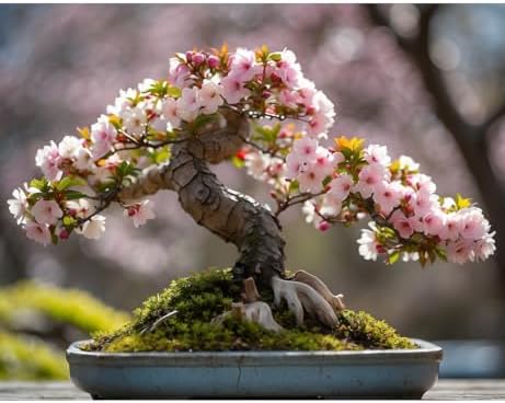 20 Pink Flowering Cherry Blossom Rare Bonsai Seeds - Pink Flowering Tree, Sakura Bonsai Seeds by CZGrain