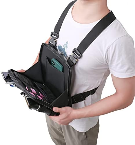 Muserise Leather Fashionable & Functional Chest Rig Bag for Barbers, Stylish Haircut Tools Storage Chest Bag for Barber - Image 5