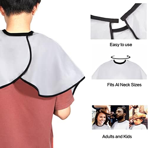 Short Barber Cape,Salon Apron for Hair Cutting Dye Coloring,Black - Image 6