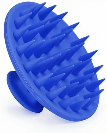 Meartchy Silicone Scalp Massager Shampoo Brush, Scalp Brush for Hair Growth & Dandruff Removal, Hair Scrubber Scalp Stimulator Exfoliator Brush with Soft Bristles for Wet Dry Scalp Care (Ocean Blue) by Meartchy