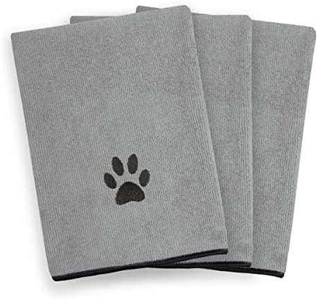 Ritz Premium Embroidered Microfiber Pet Towel, 18" x 28", Highly Absorbent, Fast-Drying, Long-Lasting, Super Soft 80% Polyester and 20% Polyamide Pet Cloth, Grey (Pack of 24) - Image 2