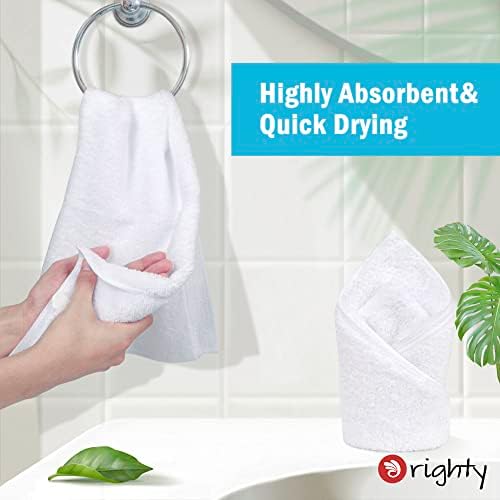 Orighty 12-Pack White Hand Towels - Quick Drying & Absorbent Microfiber Gym Towels 16x28 inches - Lightweight & Thin White Yoga Towels - Multi-Purpose Camping Towels for SPA, Hotel & Bathroom - Image 3