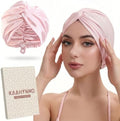 Adjustable Silk Bonnet Satin Curly Hair Wrap for Sleeping Women Anti-Frizz by KAAHYNNO