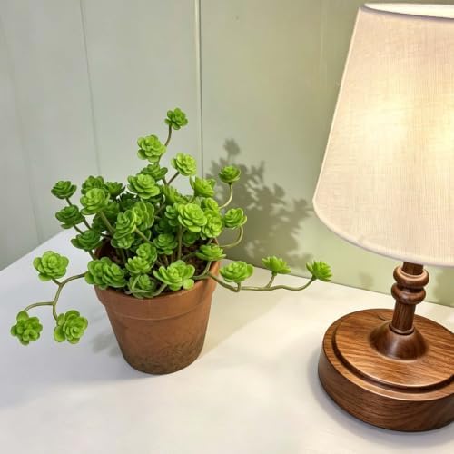 Artificial Green Trailing Rosette Succulent Potted Plant, 2 Pack - Image 5