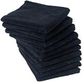 Eurow Microfiber Salon Towels – Bleachproof, Ultra Absorbent & Quick Drying – Soft, Lightweight & Durable for Hair Styling, Beauty, Barber & Spa Use, 16 x 29 Inches, 10-Pack, Black by Eurow
