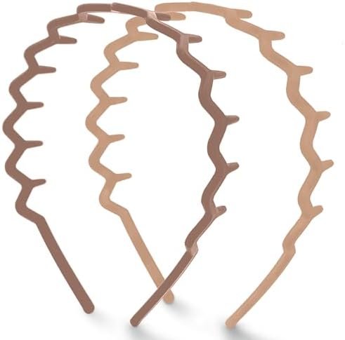 Kitsch Zig Zag Headbands for Women - Neutral, 2 pcs by Kitsch