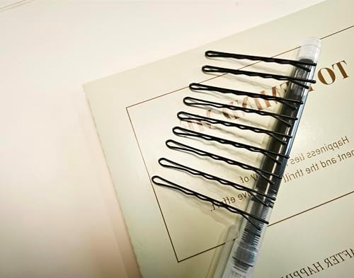 2.2 Inch Black Hair Bobby Pins Metal Clips Twisted Spiral Curved Ball Tips Non-slip Decorative Long Short Women Girls Nickel Free Hairdressing Wedding Accessories with Case 100 PCS - Image 4