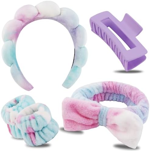 Chanaco Spa Headband, Makeup Headband with Wrist Bands, Hair Accessories for Washing Face and Teen Girl Gifts for Women by Chanaco