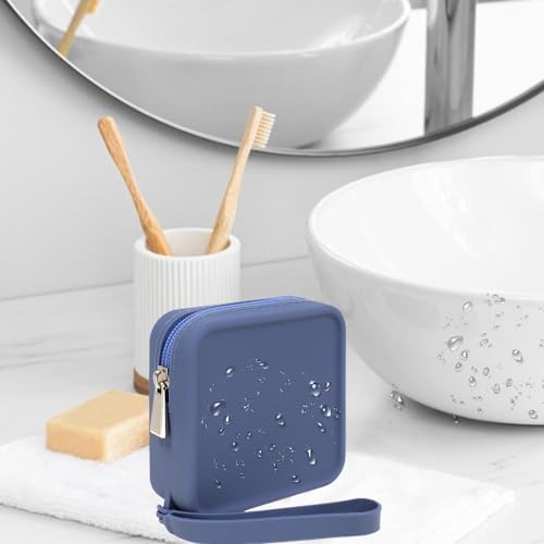 Silicone Mini Makeup Bag Pouch for Purse, Small Cosmetic Travel Bag Zipper Pouch Waterproof Cute Coin Purse Portable Makeup Storage Bag Travel Toiletry Organizers Bag for Women Girls - Image 6