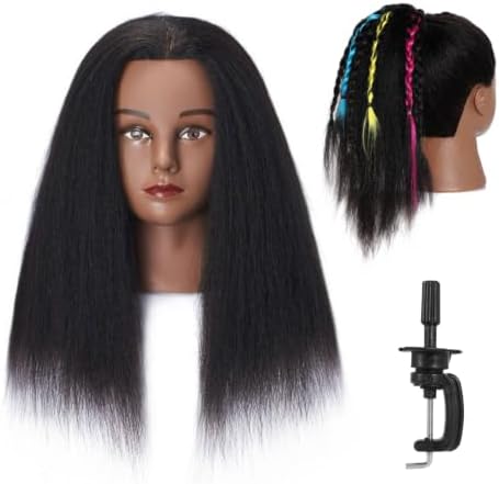 14"-16"100% Real Hair Mannequin Head Training Head Manikin Cosmetology Doll by HAIRGINKGO