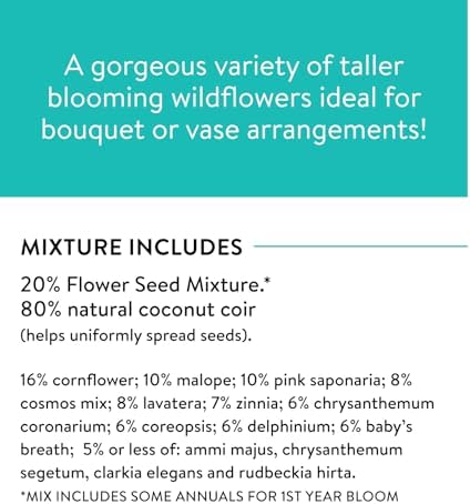 Burpee Wildflower Seeds Cutting Mix | 25,000 Bulk Seeds, Multi, 1 Bag | 15 Varieties of Non-GMO Flowers | Perennial Wildflower Mix | Covers 1,000 Sq. Ft. - Image 6