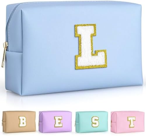 TOPEAST Travel Toiletry Bag - Travel Essentials, Cute Small Makeup Bag, Waterproof Toiletry Bag for Women, Birthday Gifts (Sky Blue L) by TOPEAST