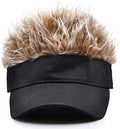 Funny Hats with Fake Hair Frosted Tips Wig Visor Cap for Men Women by dsdistinctivestyle