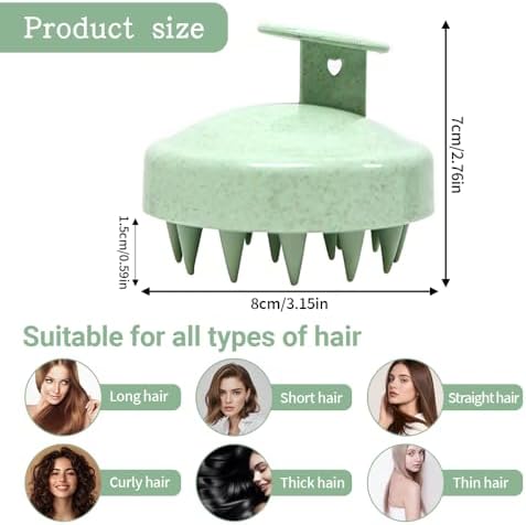 Ella & Sara 4PCS Scalp Massager for Hair Care Scalp Exfoliator Scalp Scrubber for Hair Growth with Soft Bristles, Scalp Exfoliator Brush Dandruff Removal Shampoo Brush for Wet Dry Scalp Care - Image 6