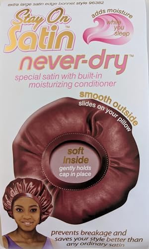 Stay On Satin Never Dry Extra Large Satin Bonnet for Sleep - Image 2