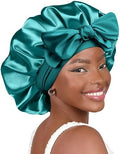 YANIBEST Adjustable Silk Bonnet for Sleeping Women Double Layer Satin Bonnet Reduce Friction Prevent Frizz Curly Hair by yanibest