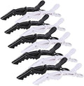 HH&LL Hair Clips for Women Wide Teeth & Double-Hinged Design Alligator Styling Sectioning Clips of Professional Hair Salon Quality - 10 Pack (Black+White) by HHLL