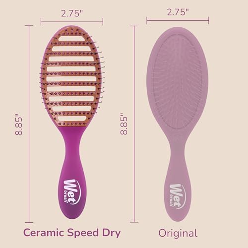 Wet Brush Ceramic Speed Dry Detangler, Black, Vented Blow-Dry Hair Brush - Image 4
