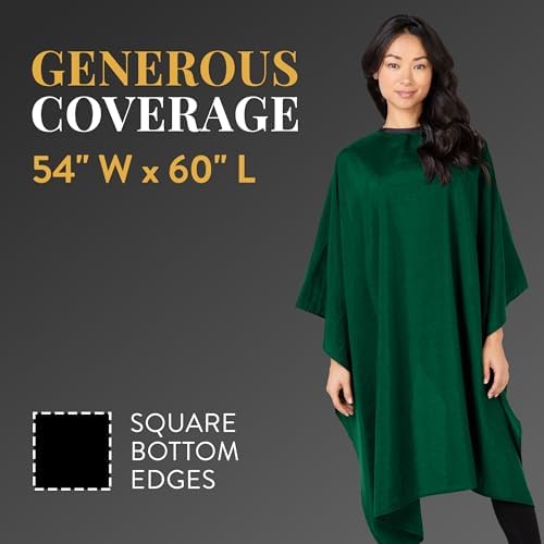 Betty Dain Crinkle Nylon Hair Cutting Cape, 54" x 60", Green - Image 4