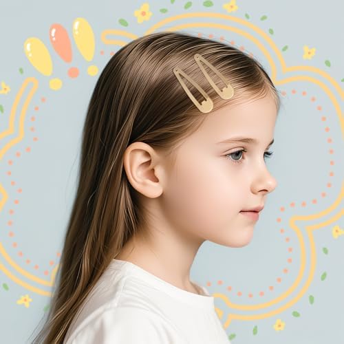 120 Pack Taupe 2 Inch Barrettes Women Metal Snap Hair Clips Accessories - Image 6