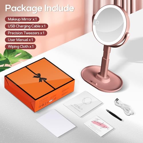 B Beauty Planet Makeup Mirror, Double-Sided Lighted Magnifying Mirror 30X - Image 6