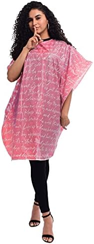 Betty Dain Secret Messages Shampoo Cape, Vinyl, 36" x 54", Rose by BettyDain