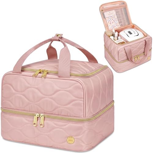 YOREPEK Nail Polish Organizer Case Bag Holds 42+ Bottles (15ml/0.5 fl.oz) by YOREPEK
