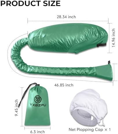 Bonnet Hair Dryer,Hooded Hair Dryer Attachment, Dryer Hooded Diffuser Cap for Curly,Speeds Up Drying Time,Safety Deep Conditioning At Home(Green) - Image 6