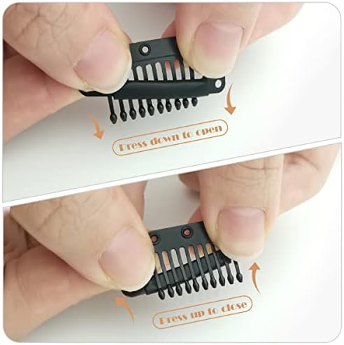 Dreamlover Hair Extension Clips, 10 Teeth, Black, 30 Pieces - Image 4