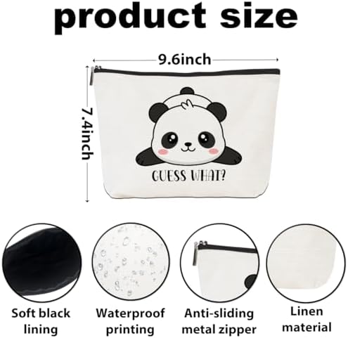 Panda Gifts Makeup Bag for Women Girls - Cute Baby Panda Panda Lovers - Image 3