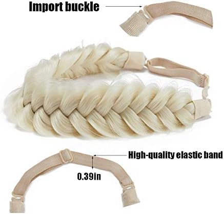 Synthetic Hair Braided Headband Classic Wide Strands Wedding Disorderly Fluffy Braids Wig Band Women Beauty Accessory - Image 3