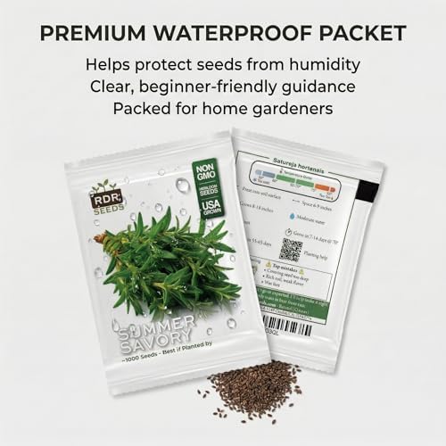1000 Summer Savory Seeds for Planting - Peppery Heirloom Herb, Herbes de Provence, Non-GMO, USA Grown by RDR Seeds - Image 7
