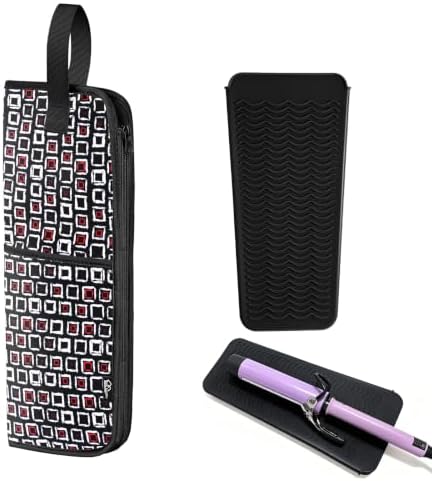 WK IEASON Hair Tools Travel Bag with Heat Resistant Mat for Hair Tools by WKIEASON