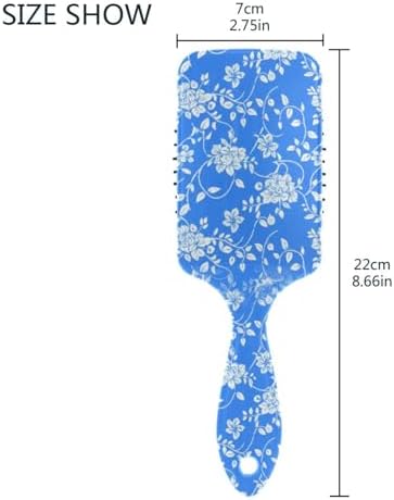 White Flowers Hair Brush, Soft Bristles Detangling Brush - Detangler Hairbrush Glides Through Tangles For All Hair Types (Wet Dry & Damaged Hair) - Image 3