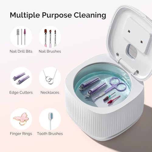 MelodySusie 2 in 1 Nail Tool Cleaning Machine for Nail Tools DL-160 White - Image 2