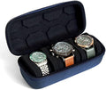 watch box organizer for men or Women 3 watch travel case Portable Storage watch display holder for Wristwatches and Smart Watches up to 61mm by Besforu