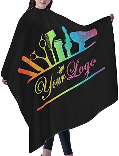 Barber Cape Hello Girl Gorgeous Glitters Eyelash Salon Apron Hair Cutting Cape Barbershop Kits For Women 55''X66'' - Image 4
