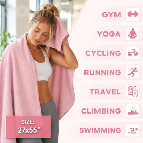 Microfiber Gym Towels for Showering Working Out Quick Dry Negative ions Large Middle Small Sizes Lightweight Gym Towel for Men Women Tennis Sports Towels for Body Hot Yoga Fitness Essentials - Image 2