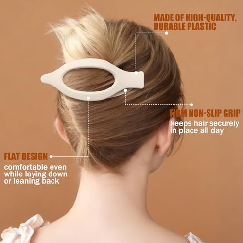 Flat Hair Clips for Women - 6 PCS French Flat Claw Clips Medium Hair Clips for Girls Large Hair Claw Clips for Thick or Thin Hair Strong Hold No Slip Hair Accessories for women (Light Colorful) - Image 5