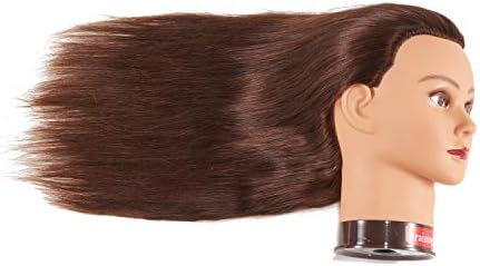 20-22" Female 100% Human Hair Mannequin Head for Hairdresser - Image 5