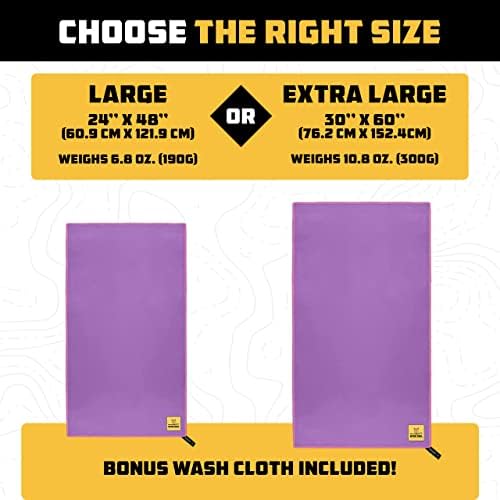 Wise Owl Outfitters Microfiber Camping Towel - Quick Dry Towel for Travel, Backpacking, Hiking, Beach, Gym & Yoga - Compact, Fast Drying & Lightweight - Image 3