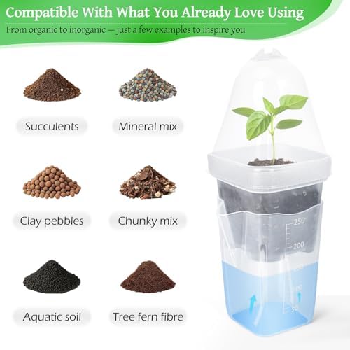 24 Pack 2.5" Self Watering Seed Starter Pots for Plant Propagation Cuttings - Image 6