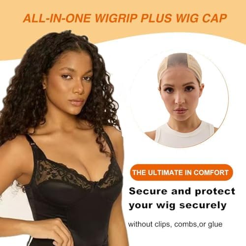 Xiushumyi Lace Wig Cap for Women,Non-Slip Grip Cap Make Your Wigs Glue Free,Wig Caps with Built-in Adjustable Velvet Band for Keeping Wigs in Place (Nude, M) - Image 4