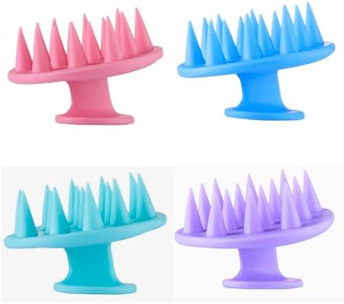 INVODA 4PCS Scalp Scrubber Brush Shampoo Massager for Dandruff & Hair Growth, Exfoliating Shower Brush for Men, Women, Pets, Travel-Friendly & Ergonomic by INVODA