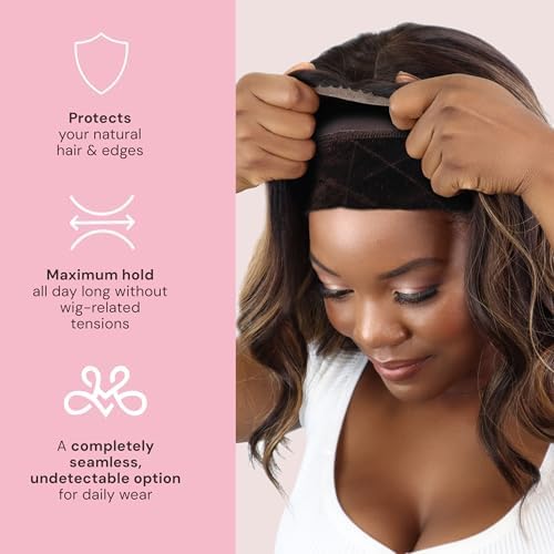 MILANO COLLECTION Wig Grip Caps for Women, Adjustable No Slip Wig Cap with Grip Band, Built-In Secure Elastic HeadBand for Lace Front Styles, Chocolate Brown, 2 Pack - Image 5
