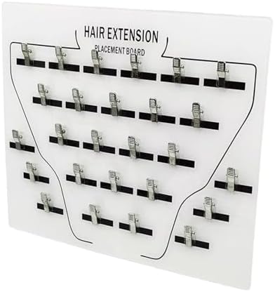Extension Holder - Acrylic Hair Extension Organizer, Styling Hair Separator Board | Hair Tinsel Storage Plate with Clip for Wig Grafting, Sectioning, and Display for Home & Salon Use by Unknown