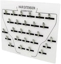 Extension Holder - Acrylic Hair Extension Organizer, Styling Hair Separator Board | Hair Tinsel Storage Plate with Clip for Wig Grafting, Sectioning, and Display for Home & Salon Use by Unknown