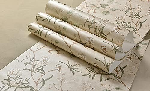 Q QIHANG Non-Woven Wallpaper 1.73' W x 32.8' L (Light Yellow) - Image 3